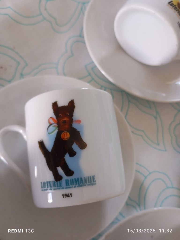 Conjunto de coleção de chávenas  de café francesa