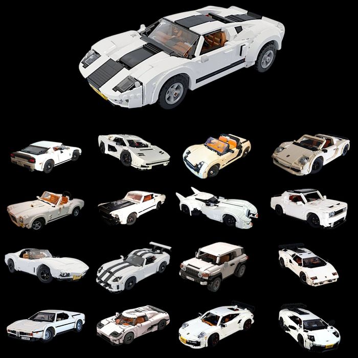 Кастомні Альтернативні інструкції LEGO Technic Ferrari, Bugatti, Ford.
