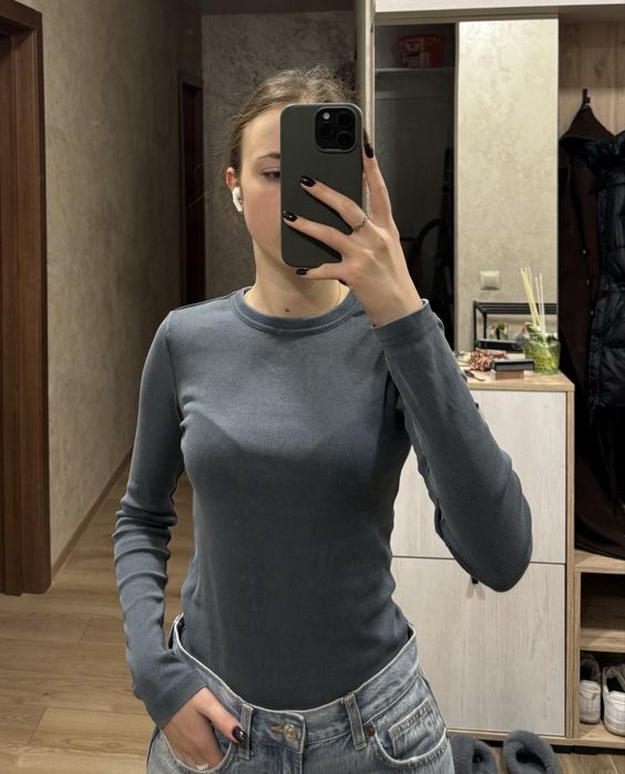 Лонг zara в рубчик графітового кольору