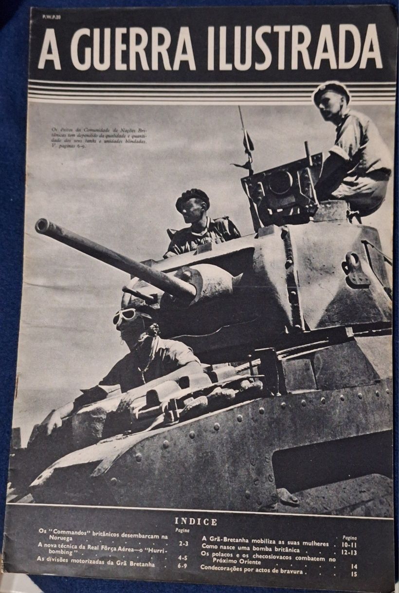 Revista antiga Guerra Ilustrada Segunda Guerra Mundial