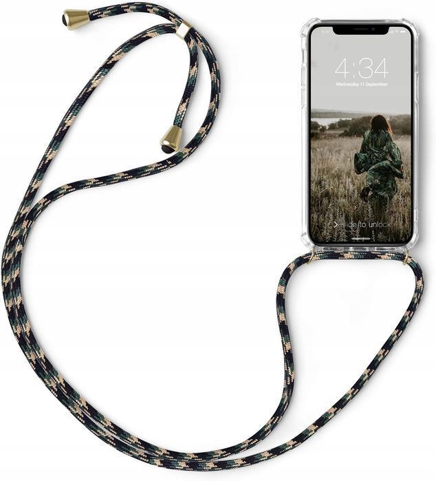 etui abitku na iphone x, przezroczysty naszyjnik z tpu