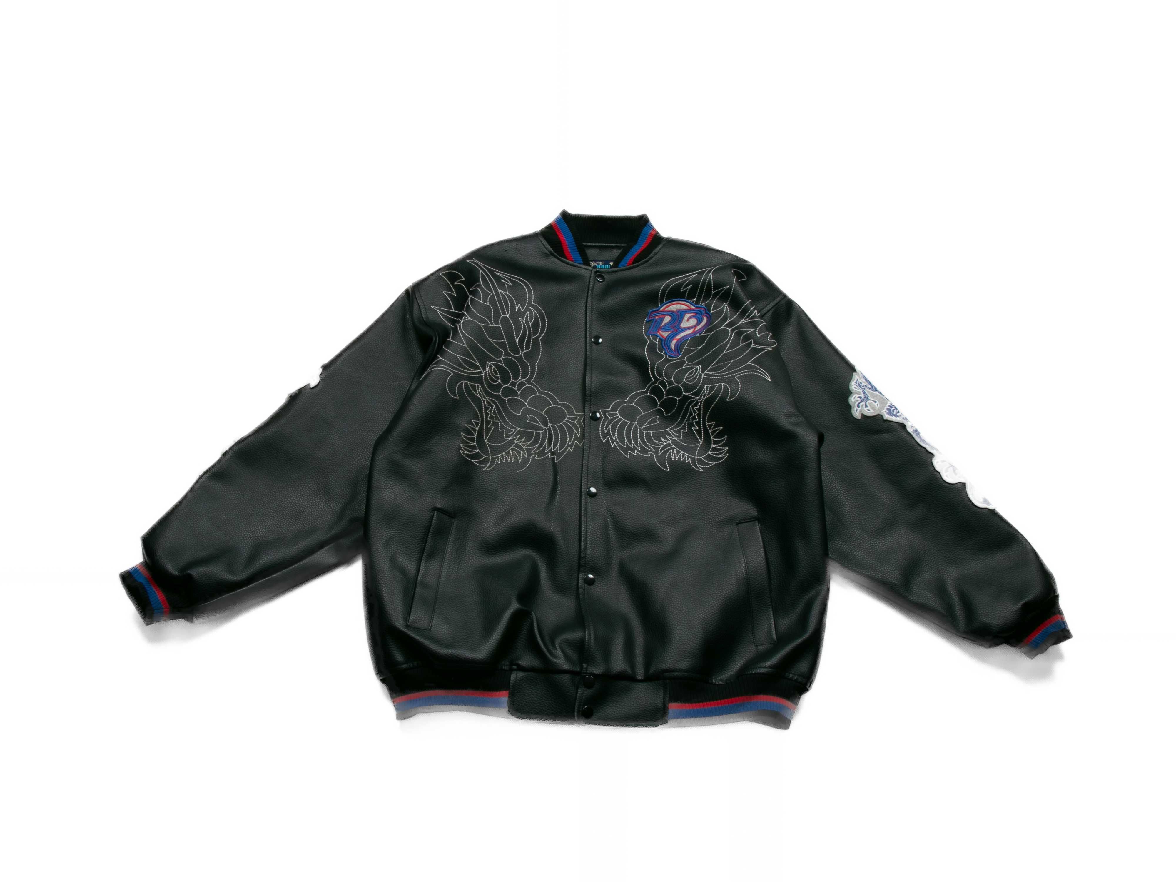 Kurtka skórzana Raw Blue XL y2k oversize bomber hip hop