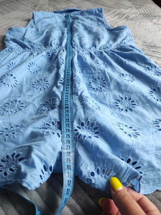 Ніжно голубий літній комбінезон з прошви бренд sosandar