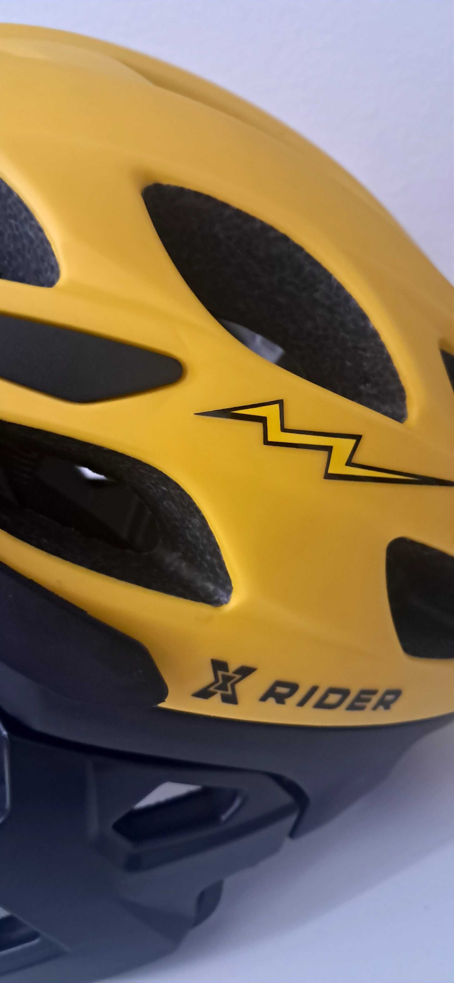 Kask xrider XR00KFH01 full face  z odpinaną szczęką s hulajnoga, rower