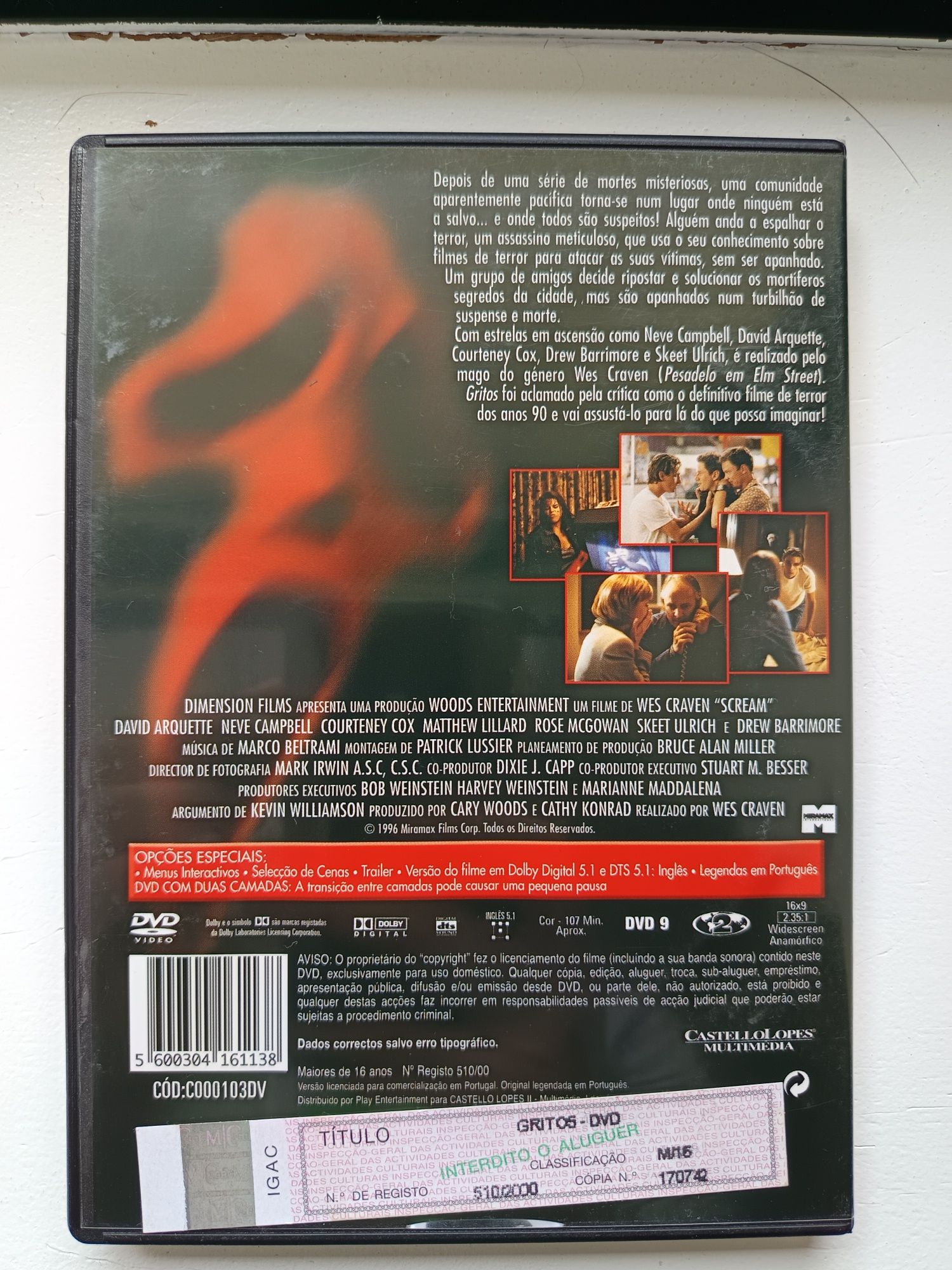 DVD Scream gritos