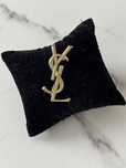 Zlota gladka broszka ysl saint laurent paris