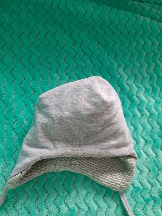 Pilotka / czapka z wełny merino rozm. 62