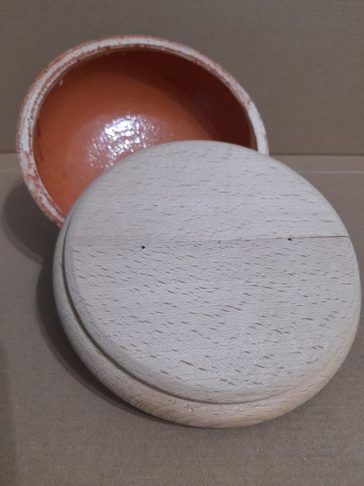 Queijeira artesanal barro pintado