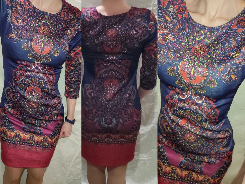 Нова сукня розмір XS 34/42 синя із орнаментом BODYFLIRT плаття платье