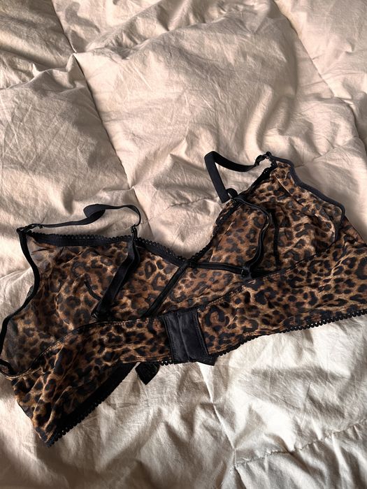 Прозорий леопардовий бюст топ