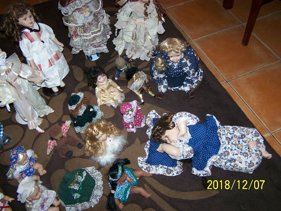 coleçao bonecas e palhaços de porcelana raros