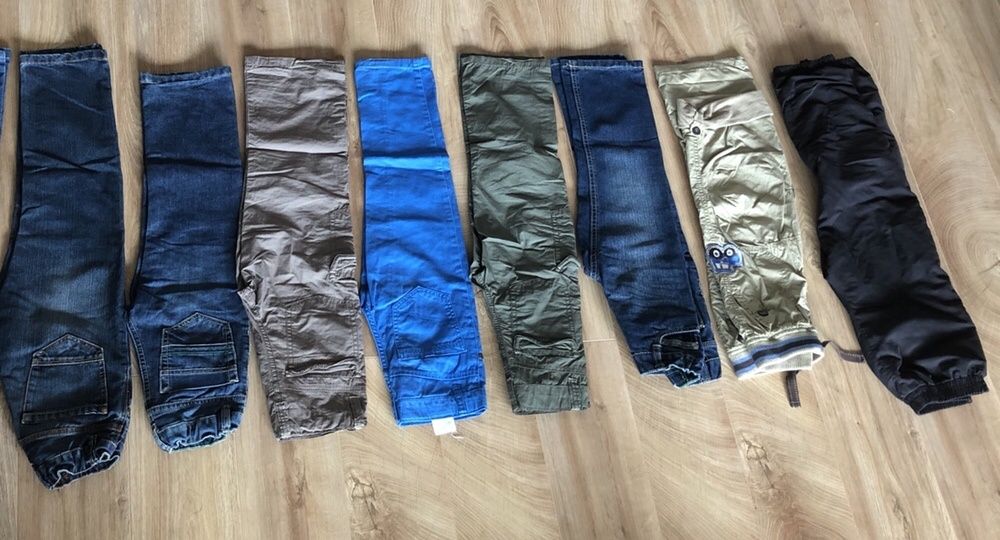 10 par spodni 104-128 chłopięce spodnie zestaw
