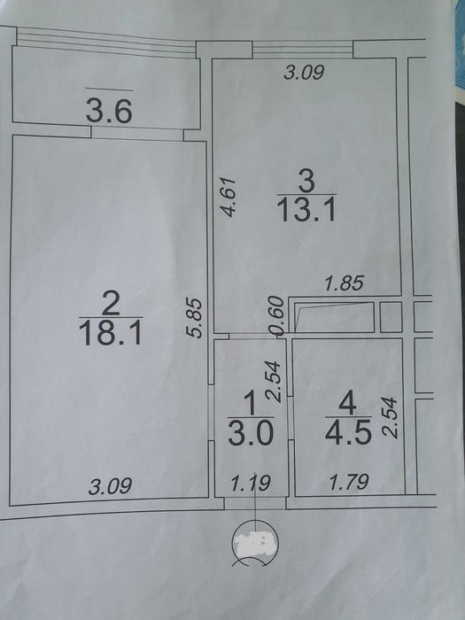 Цена огонь+ Бонус! Просторная 1к в 47 Жемчужина.