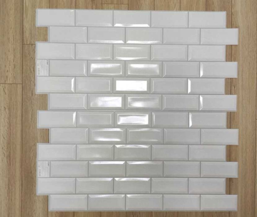 Пластикова Панель Пластмаркет плитка Кабанчики біла 960 * 485мм