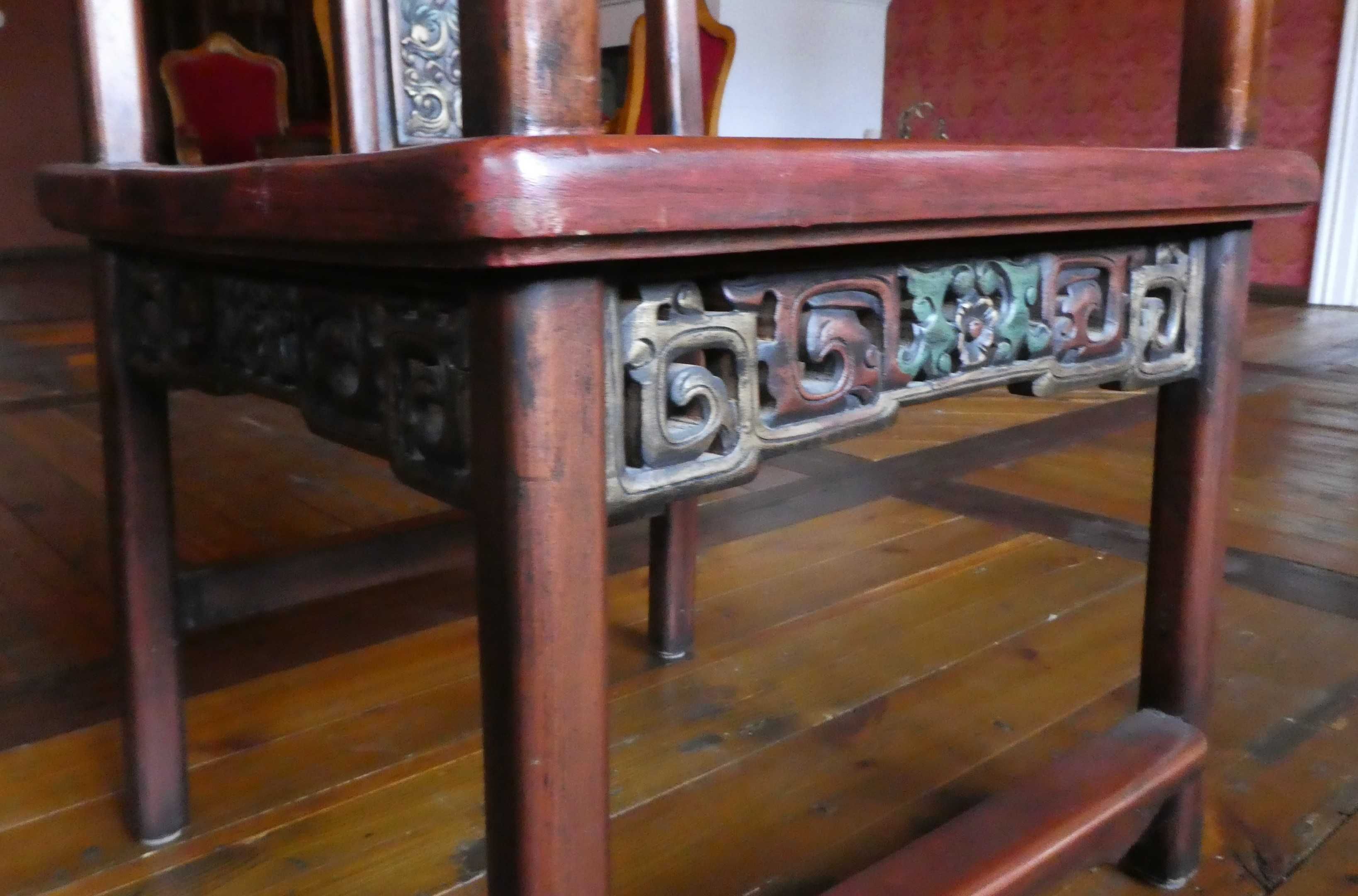 4 fotele drewniane orientalne