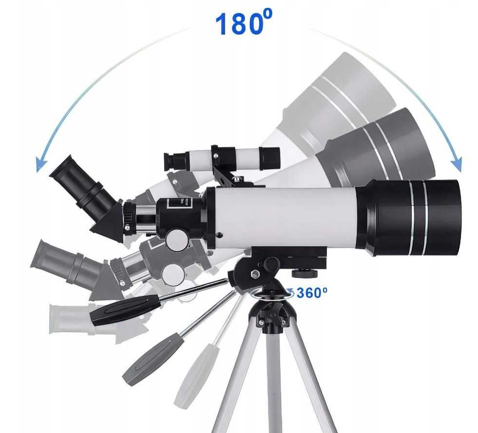 Teleskop Astronomiczny  LUNETA 70mm Uchwyt n Smartfon Statyw 2x okular