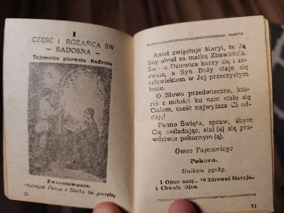 Żywy różaniec książeczka prl 1980 złotów