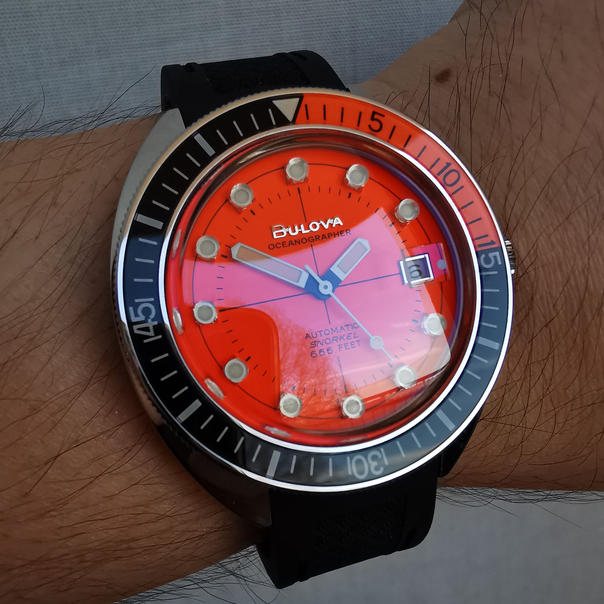 Zegarek Bulova Oceanographer Devil Diver Orange przepiękny na lato!