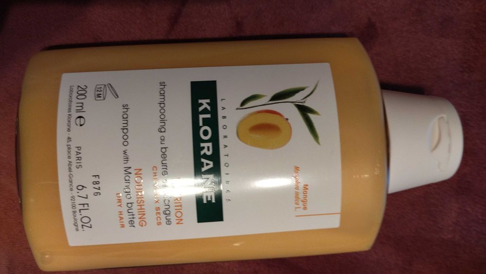 Klorane Szampon na bazie mango do włosów suchych, 200 ml