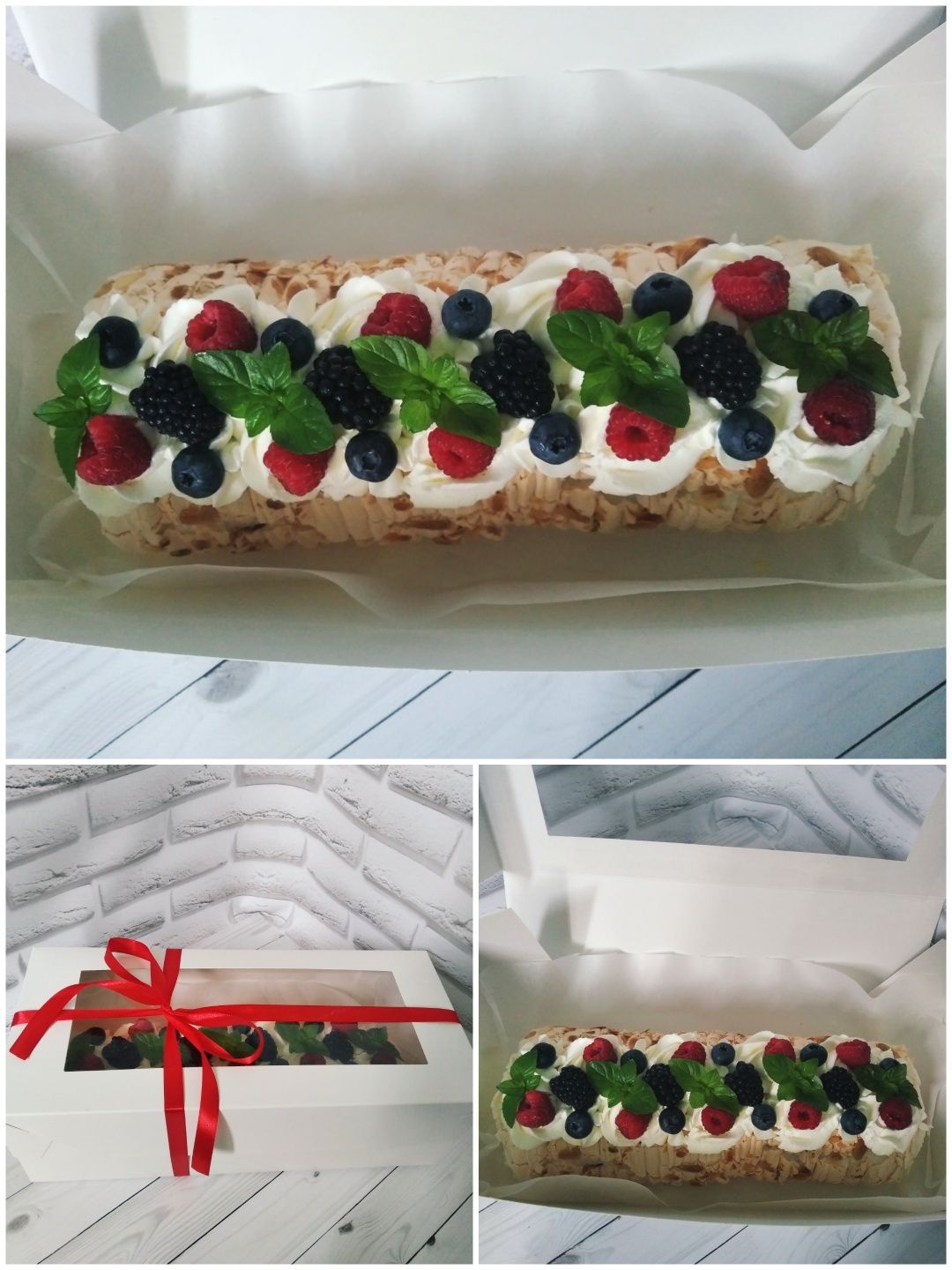 Меренговый рулет/ Меренговый торт