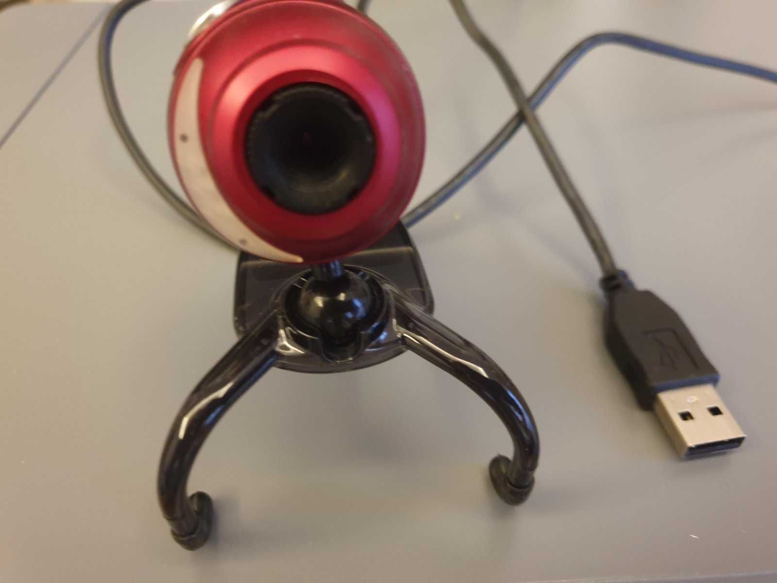 Веб-камера SPEEDLINK Snappy Microphone Webcam, 350k Pixel, червона