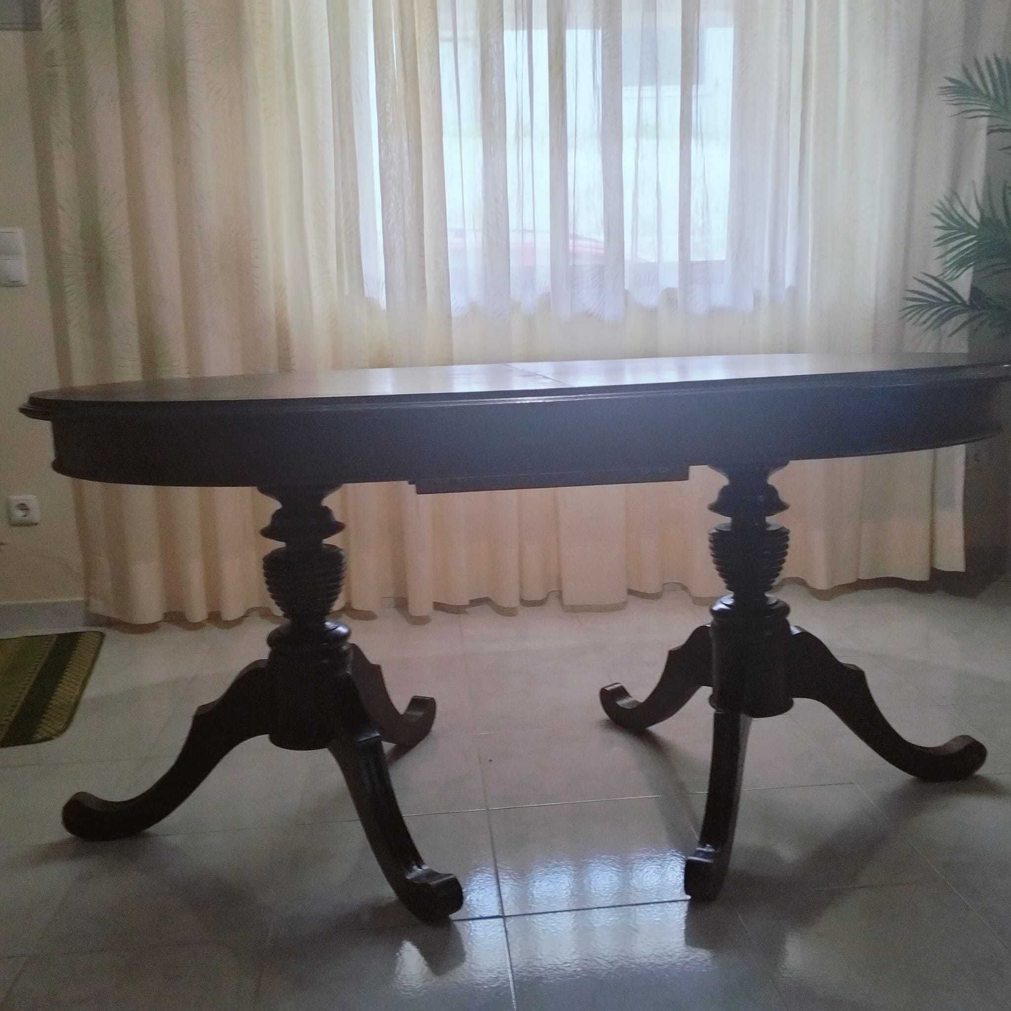 Mesa Sala Jantar Extensível - Mogno