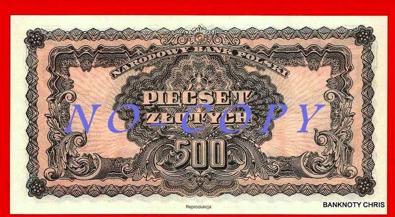 500 Złotych Polskich seria AM - 1944 rok - Banknot do kolekcji