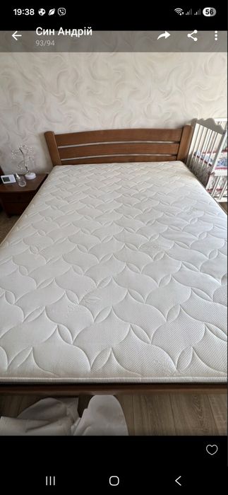 Продам двухспальную кровать 1600×2000 с ортопедическим матрасом