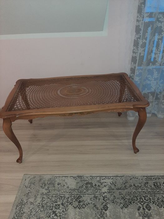 Stół, ława, rattanowy