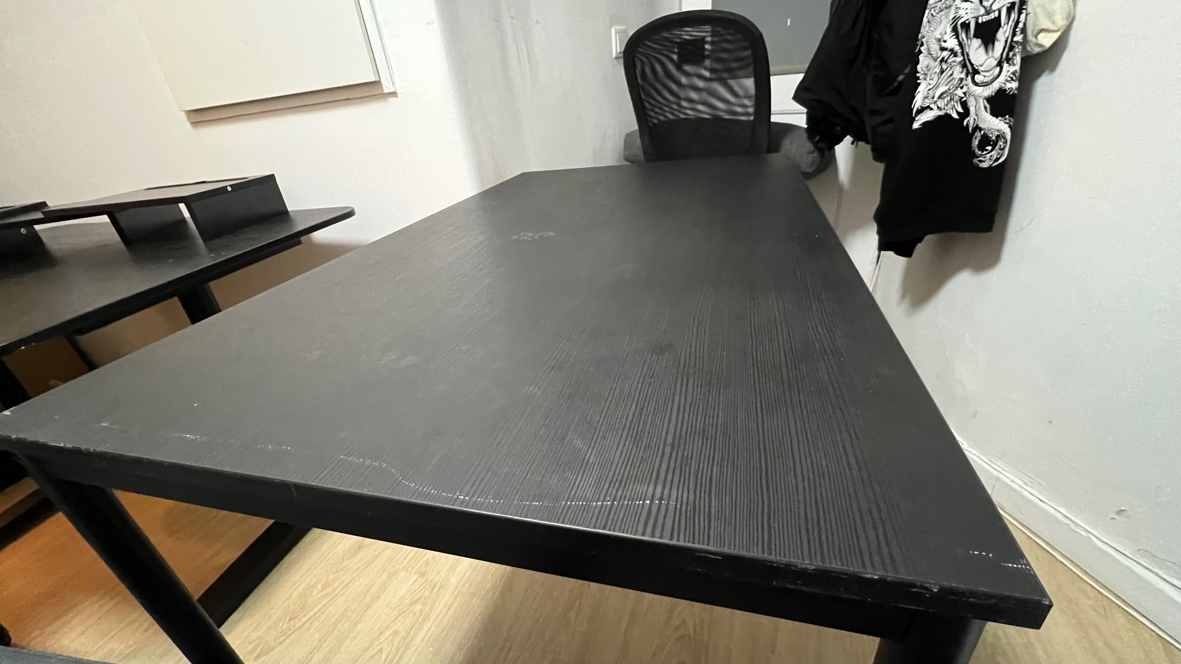 Mesa de Jantar Preta com 4 Cadeiras