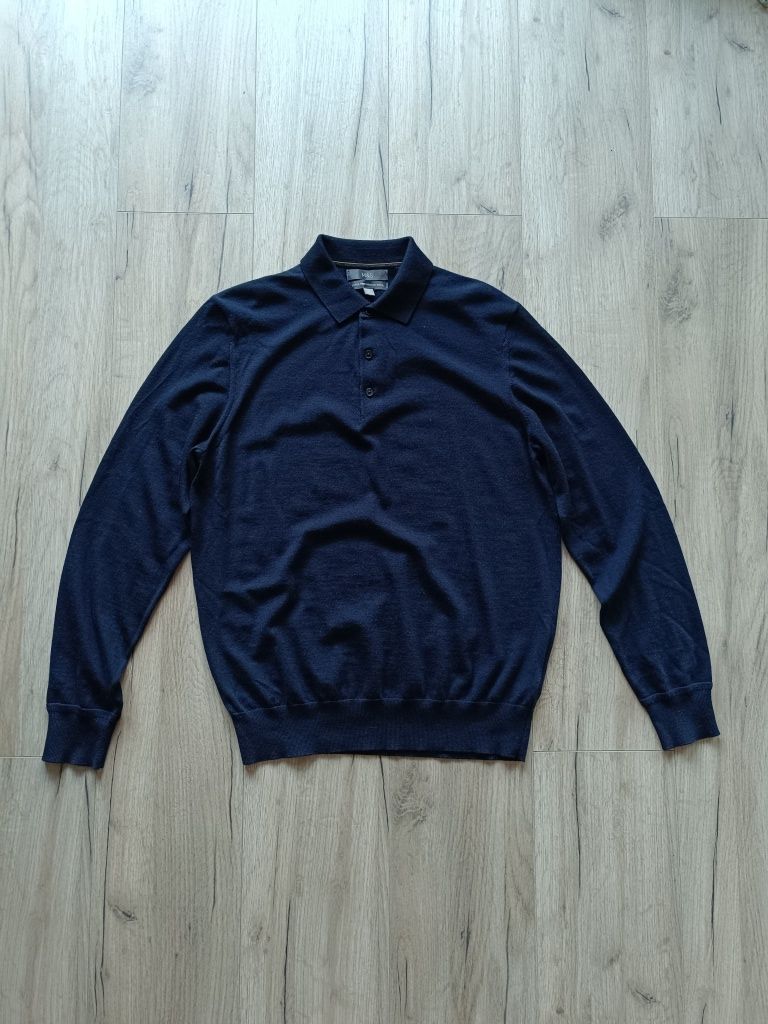 Sweter wełniany 100% wełna merino Marks & Spencer rozmiar M