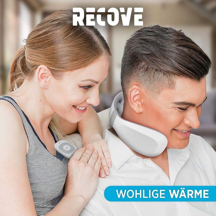 RECOVE - Elektryczny masażer karku Shiatsu (6 trybów, 15 stopni)