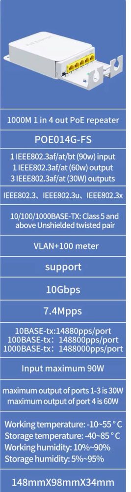 PoE розширювач, Extender, PoE екстендер