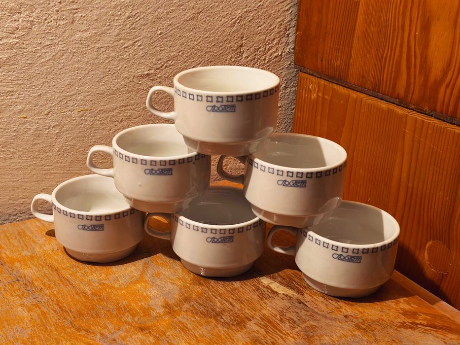 Filiżanka barowa Społem (kratka) Lubiana PRL