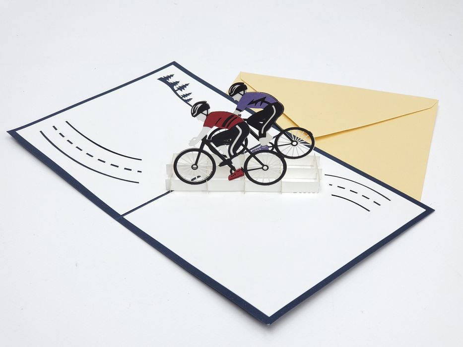 NOWA Kartka prezentowa z rowerem 3D urodziny imieniny okazja życzenia