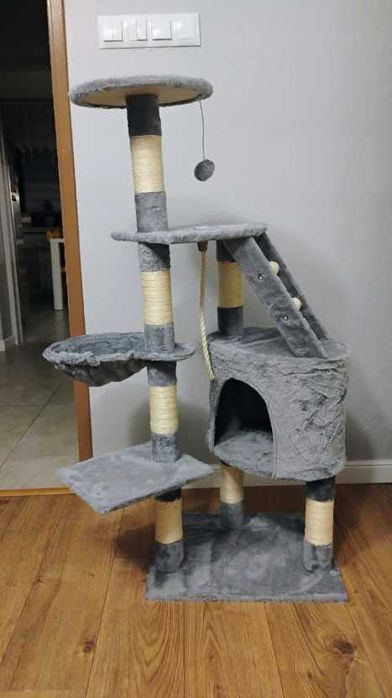 Drapak dla kota NOWY wysoki 5 poziomów drzewko wieża budka legowisko