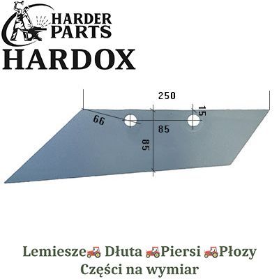 Lemiesz przedpłużka Rumptstad HARDOX 0351 części 2X lepsze niż Borowe