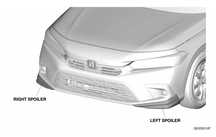 Dokładki zderzaka HPD Honda Access Civic 11th gen XI 21-25 spoiler