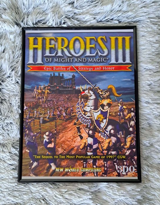 Plakat Obraz Heroes 3 Heroes of Might and Magic III Retro Ramka