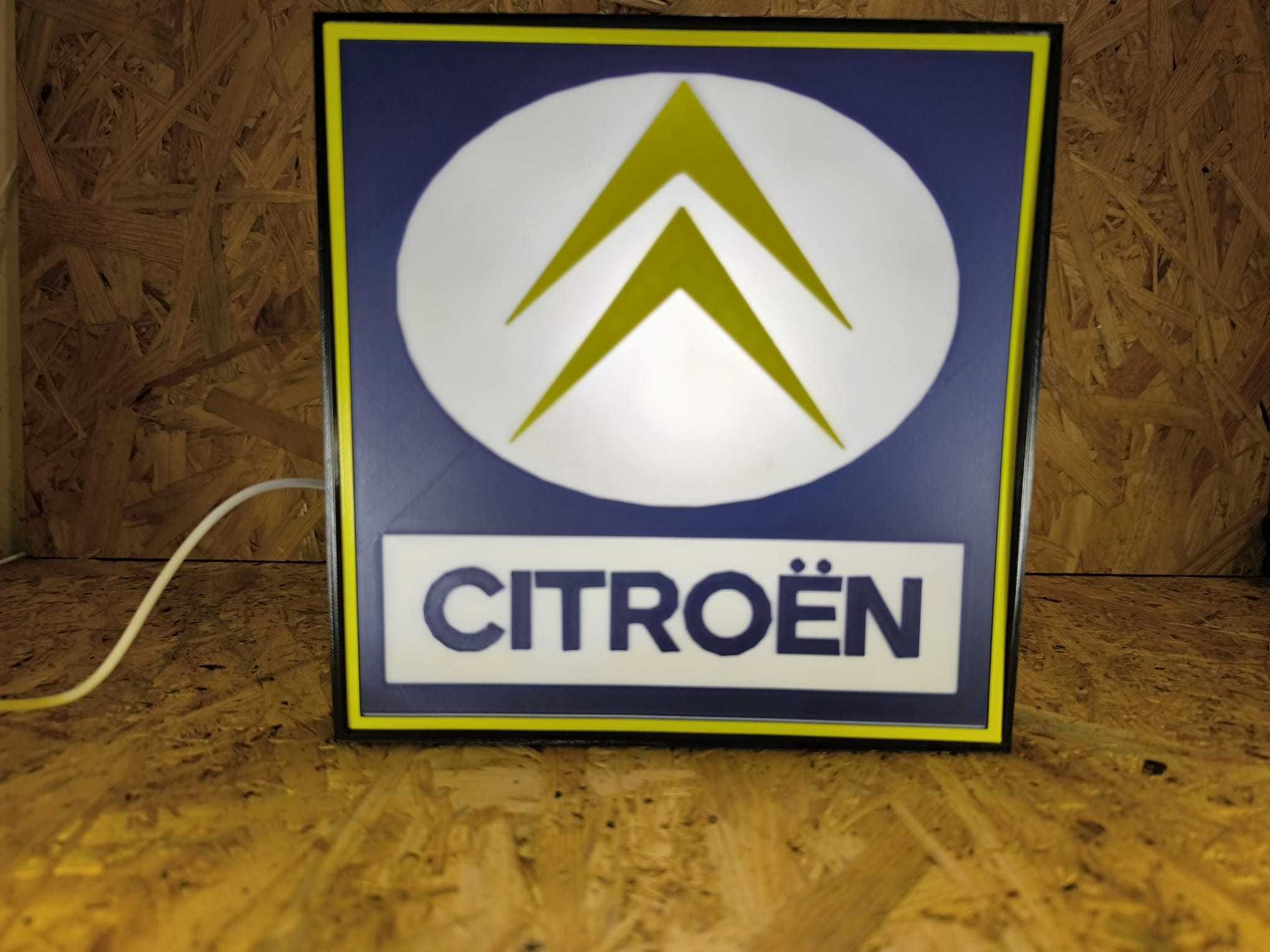Luminária Decorativa / Lightbox Citroen vintage