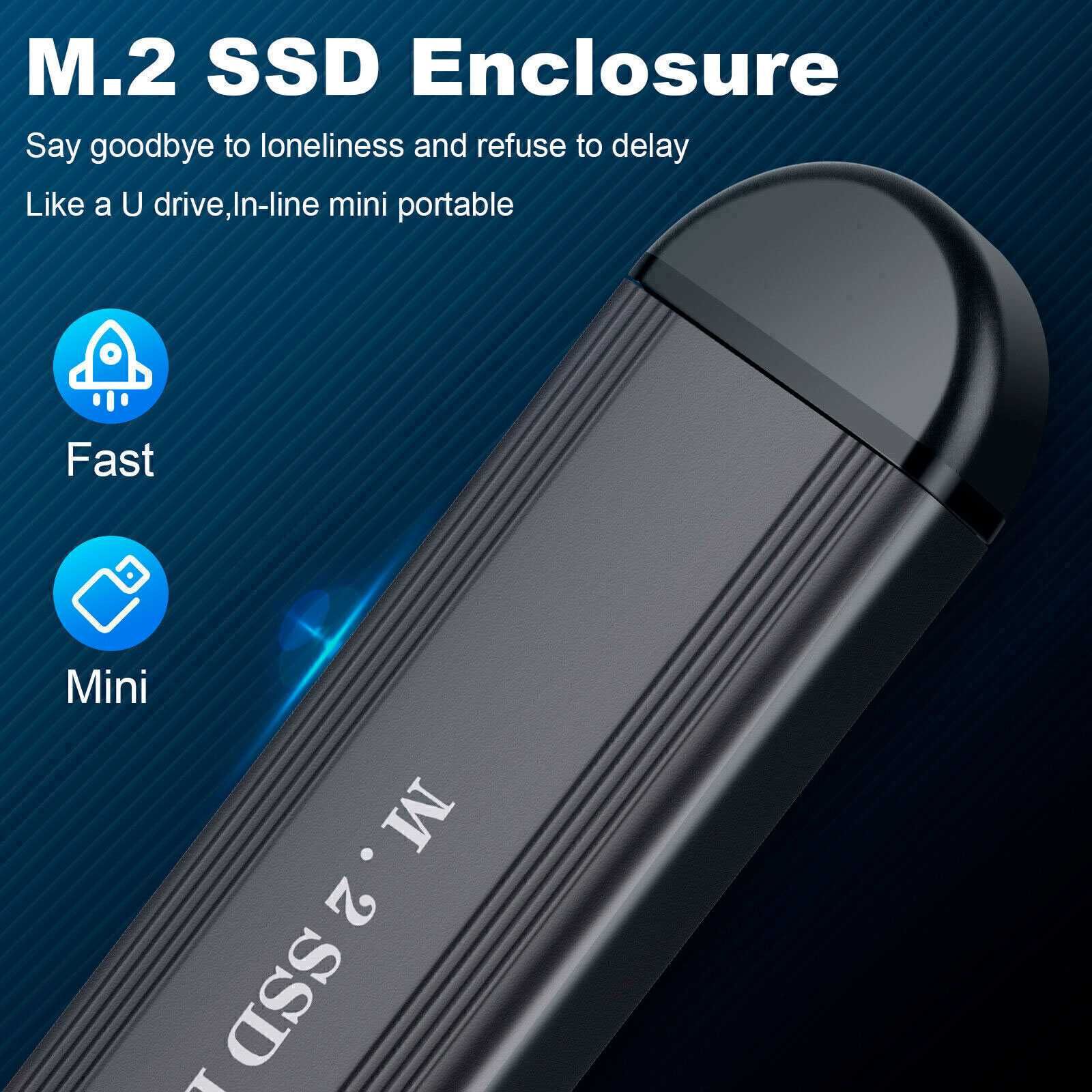 M.2 SSD Enclosure NVME+SATA Dual Protocol USB Type-C Hard Drive