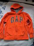 Casaco capuz Gap laranja fluorescente 8/9 anos