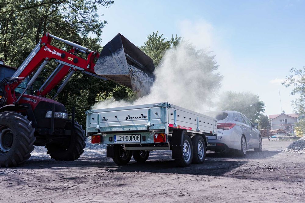 Temared TIPPER 2515/2 S 0,75T na kat B przyczepka wywrotka burty alu