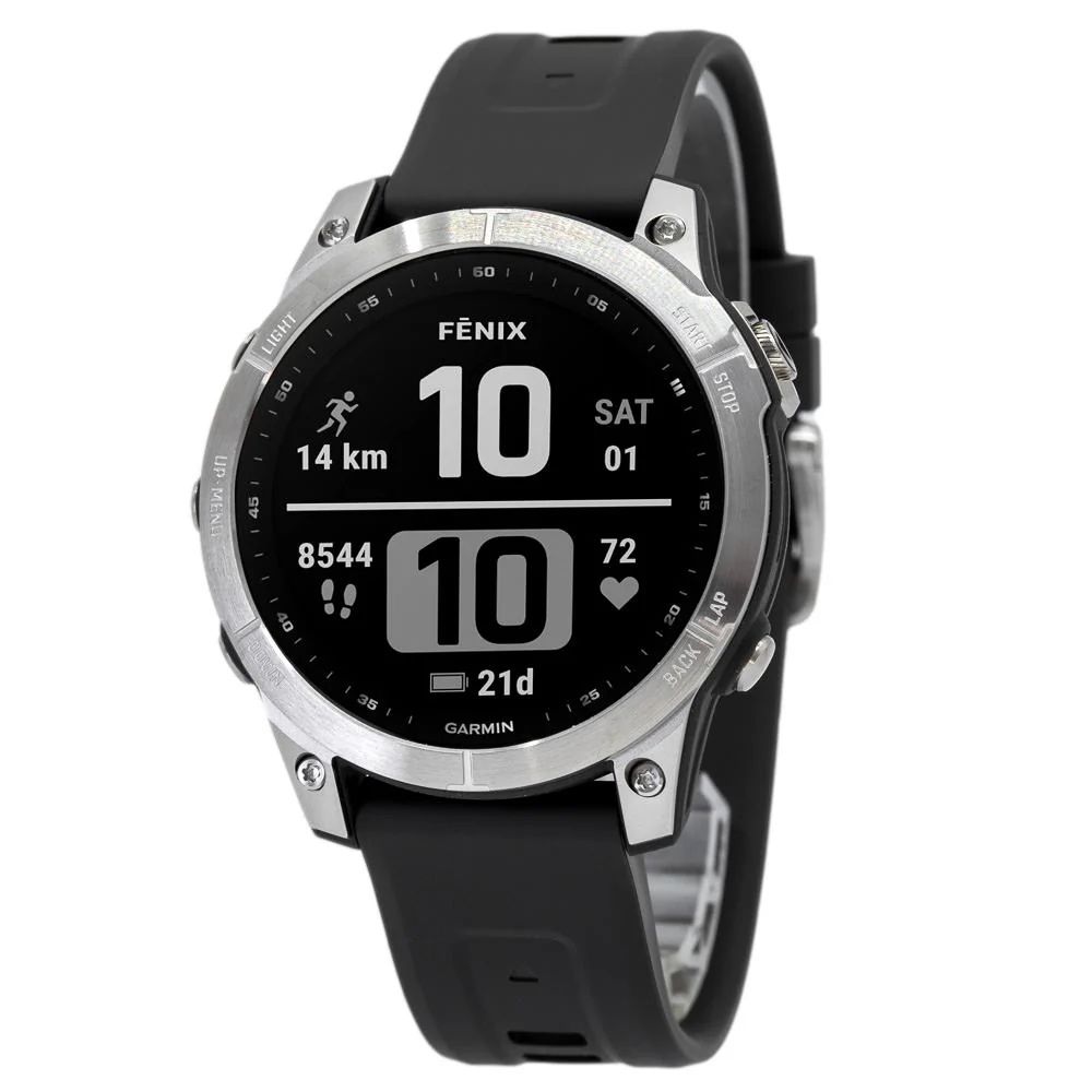 Нові! Годинник Garmin Fenix 7 Silver with Graphite Band (010-02540-01)