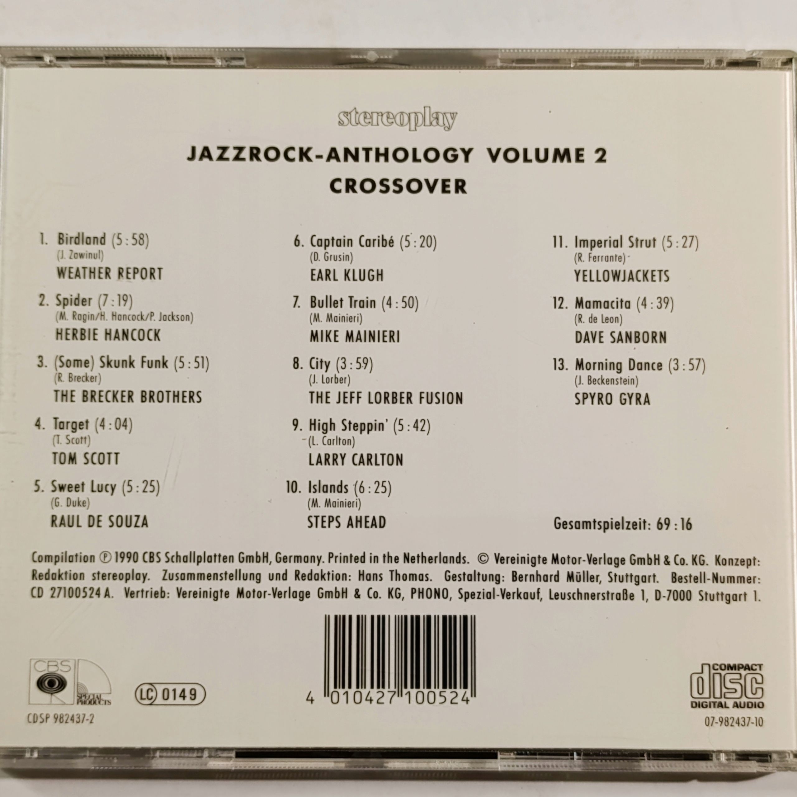 VA- Jazzrock Anthology Volume 2 Crossover - CD -- 5539