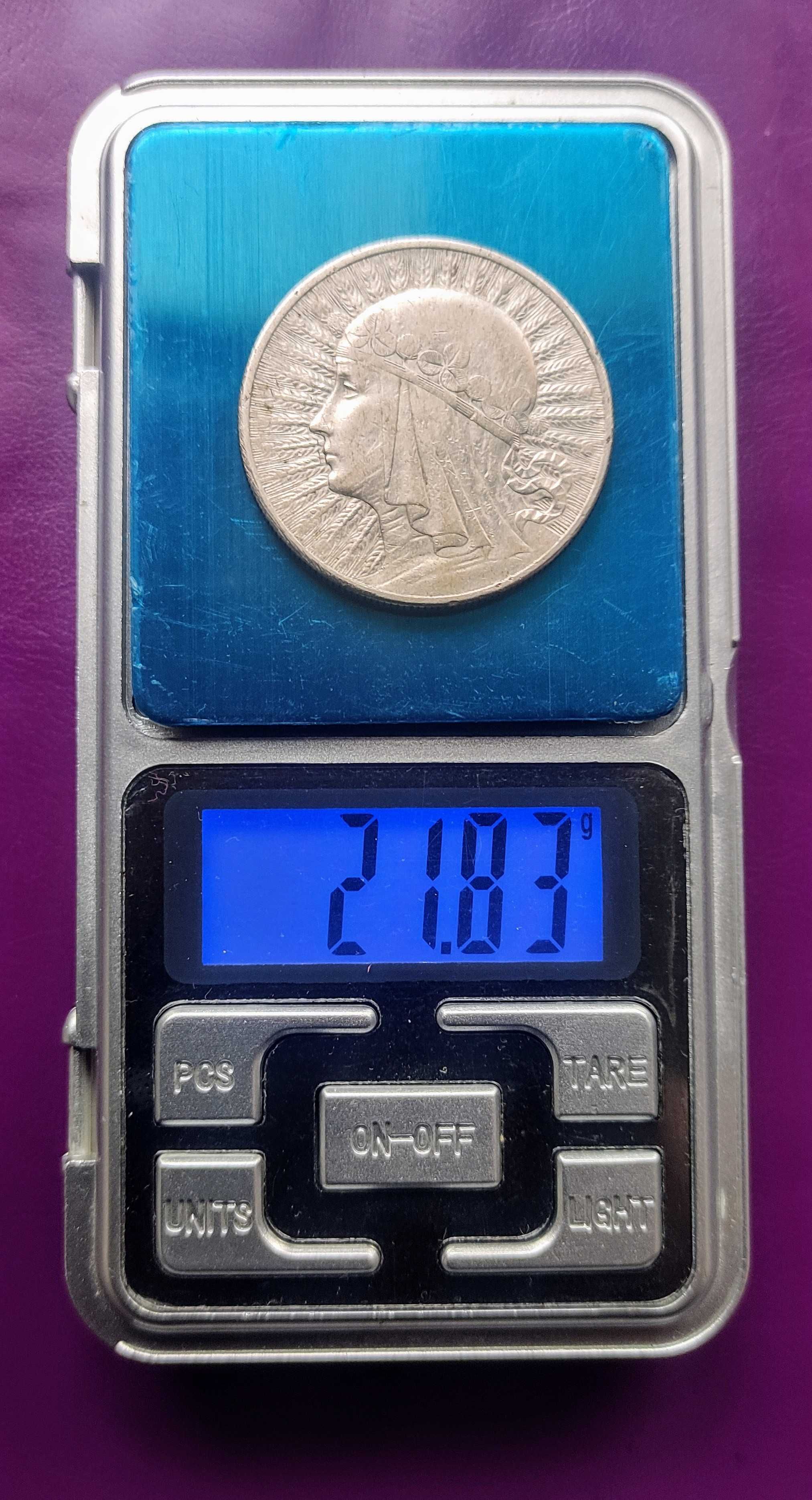 Moneta II RP 10 zł 1932 ''GŁOWA KOBIETY''  bzm - Srebro - Oryginał !