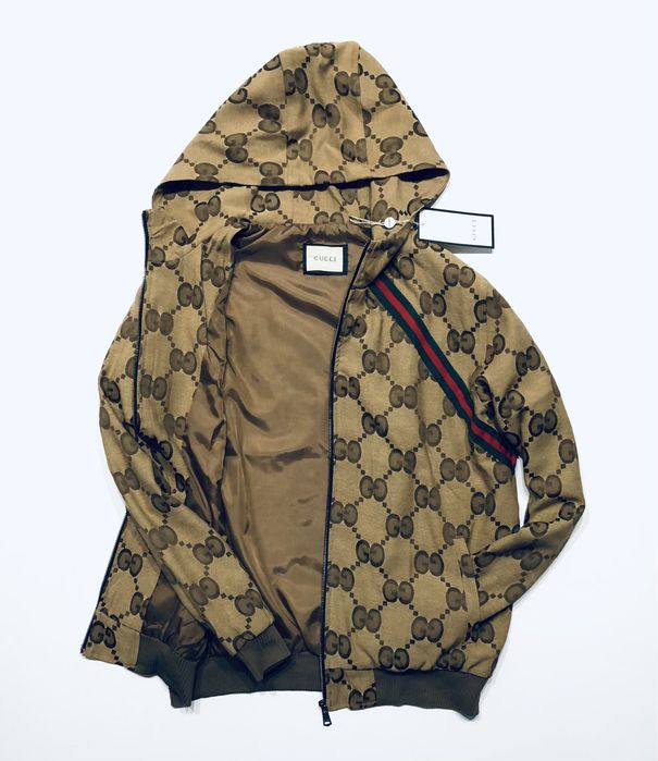 Jesienna kurtka meska Gucci kaptur