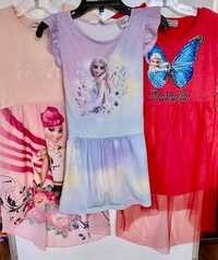 Elza, Elsa, Frozen, Kraina Lodu zestaw sukienek rozmiar 98/104