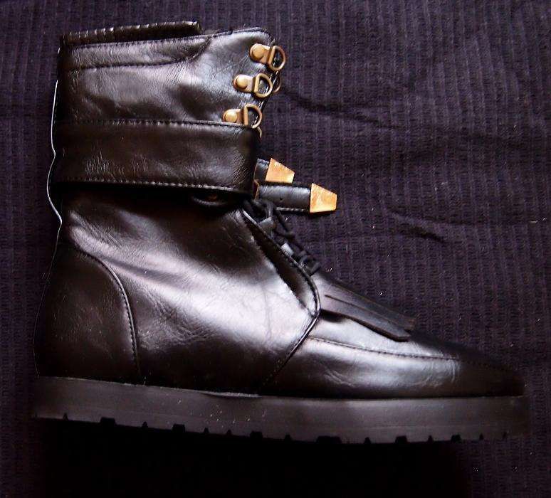 Botas pretas Góticas STEAMPUNK 38 Novas