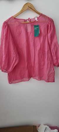 Blusa rosa transparente com etiqueta + oferta portes envio